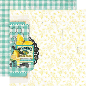 Simple Stories Simple Vintage Lemon Twist Collection 12X12 Scrapbook Paper Sweet Life (15203)