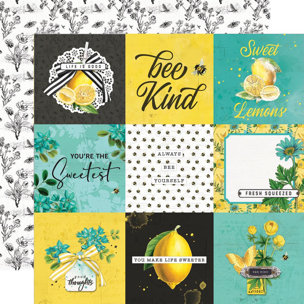 Simple Stories Simple Vintage Lemon Twist Collection 12X12 Scrapbook Paper 4x4 Elements (15213)