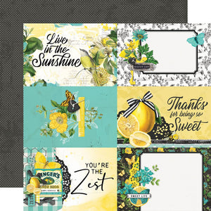 Simple Stories Simple Vintage Lemon Twist Collection 12X12 Scrapbook Paper 4x6 Elements (15214)