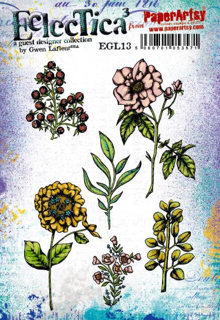 PaperArtsy Eclectica3 Rubber Stamp Set Blooms Abound designed by Gwen Lafleur (EGL13)