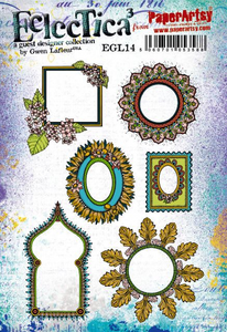 PaperArtsy Eclectica3 Rubber Stamp Set Frames designed by Gwen Lafleur (EGL14)