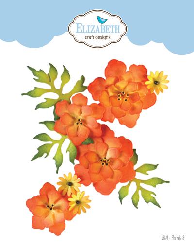 Elizabeth Craft Designs Die Set Paper Flowers Collection  Florals 8 (1844)