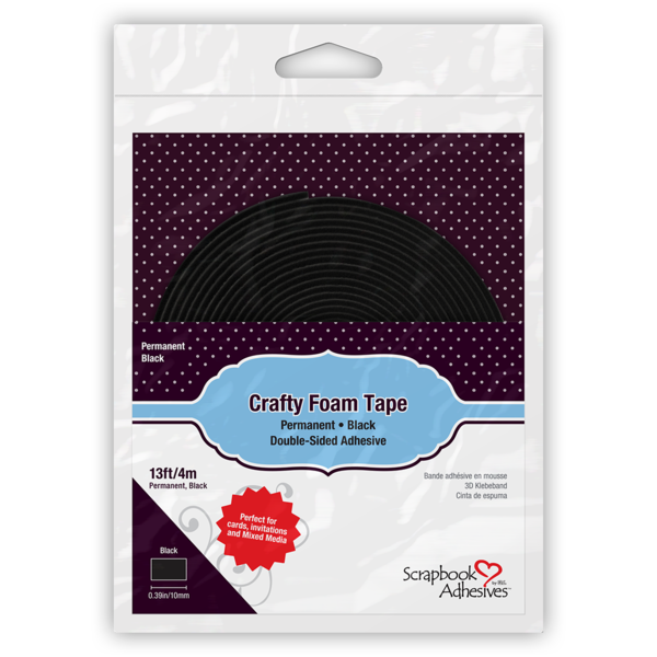 Scrapbook Adhesives Crafty Foam Tape - Permanent - Black (01619)