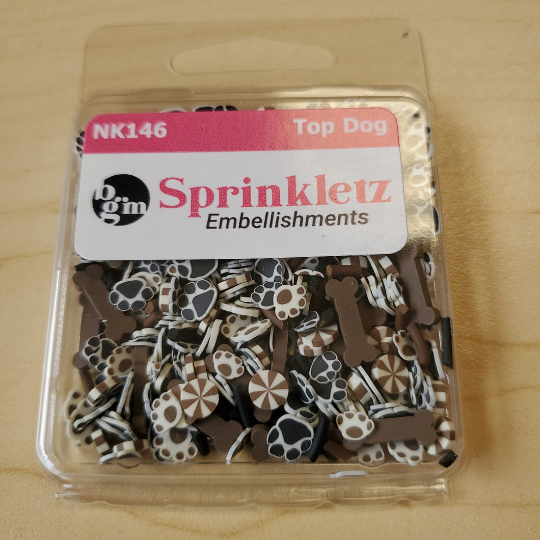 Buttons, Galore & More Spinkletz Embellishments Top Dog (NK146)