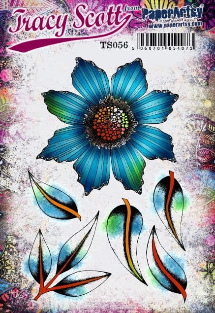 PaperArtsy Rubber Stamp Set Large Flower designed by Tracy Scott (TS056)