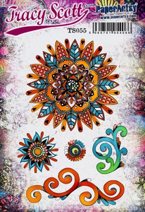 PaperArtsy Rubber Stamp Set Mandala designed by Tracy Scott (TS055)