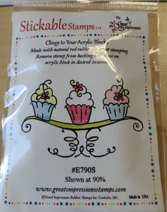 Stickable Stamps by Great Impressions Cupcakes (E790S)