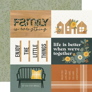 Simple Stories Hearth & Home Collection 12x12 Designer Cardstock 4x6 Elements (16513)