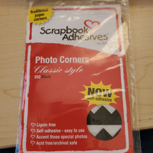 Load image into Gallery viewer, Scrapbook Adhesives Photo Corners Classic Style Black (01686)
