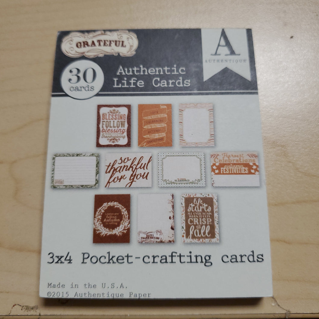 Authentique Authentic Life Cards Grateful (GRA121)