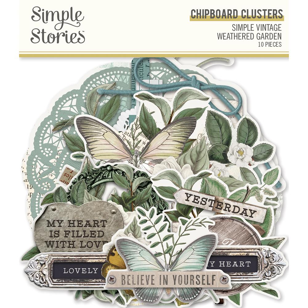 Simple Stories Simple Vintage Weathered Garden Chipboard Clusters (16725)