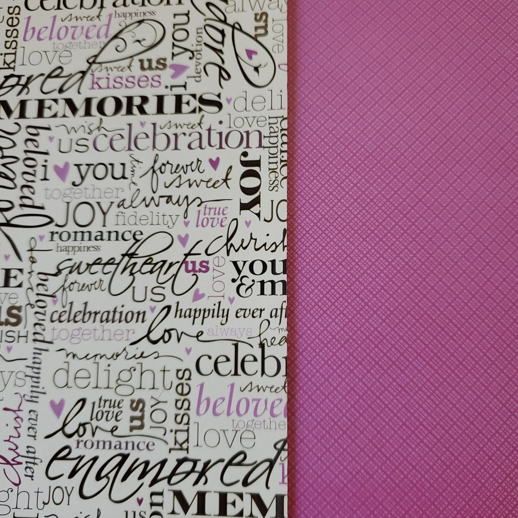 Heidi Grace Designs Forever Love Collection Sentiments 12x12 Scrapbook Paper