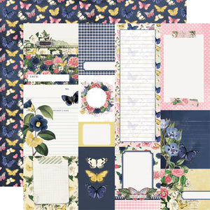 Simple Stories Simple Vintage Indigo Garden Collection 12x12 Scrapbook Paper Journal Elements (17111)