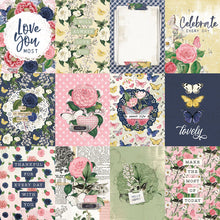 Load image into Gallery viewer, Simple Stories Simple Vintage Indigo Garden Collection 12x12 Scrapbook Paper 3x4 Elements (17112)
