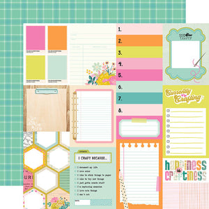 Simple Stories Let's Get Crafty Collection 12x12 Scrapbook Paper Journal Elements (17210)