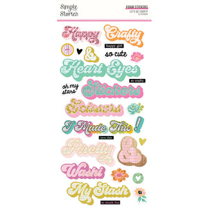 Simple Stories Let's Get Crafty Collection Foam Stickers (17221)