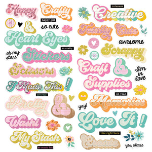 Simple Stories Let's Get Crafty Collection Foam Stickers (17221)