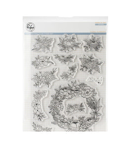 Pinkfresh Studio Photopolymer Clear Stamp Set - Floral Elements (PFCS1819)