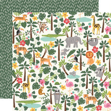 Load image into Gallery viewer, Simple Stories Into the Wild Collection 12x12 Scrapbook Paper Welcome to the Jungle (17602)
