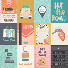 Load image into Gallery viewer, Simple Stories Let&#39;s Go Collection 12x12 Scrapbook Paper 3x4 Elements (17711)
