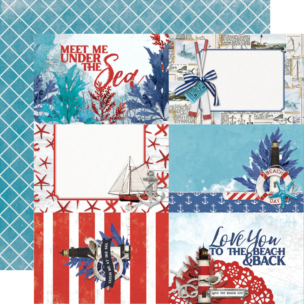 Simple Stories Simple Vintage Vintage Seas 12x12 Scrapbook Paper 4x6 Elements (17814)