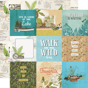 Simple Stories Simple Vintage Lakeside Collection 12x12 Scrapbook Paper 4x4 Elements (18013)