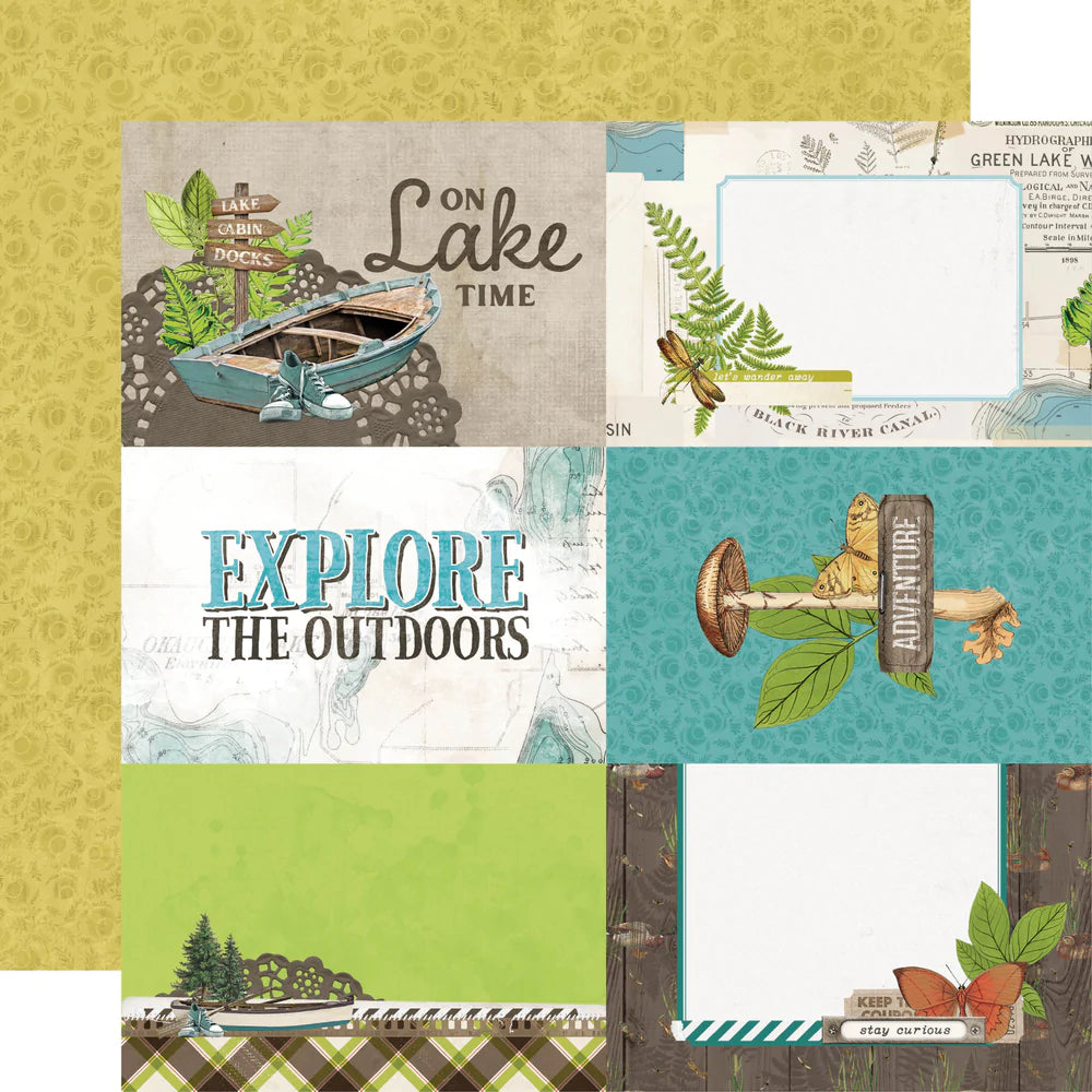 Simple Stories Simple Vintage Lakeside Collection 12x12 Scrapbook Paper 4x6 Elements (18014)