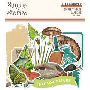 Simple Stories Simple Vintage Lakeside Green Collection Bits & Pieces (18022)