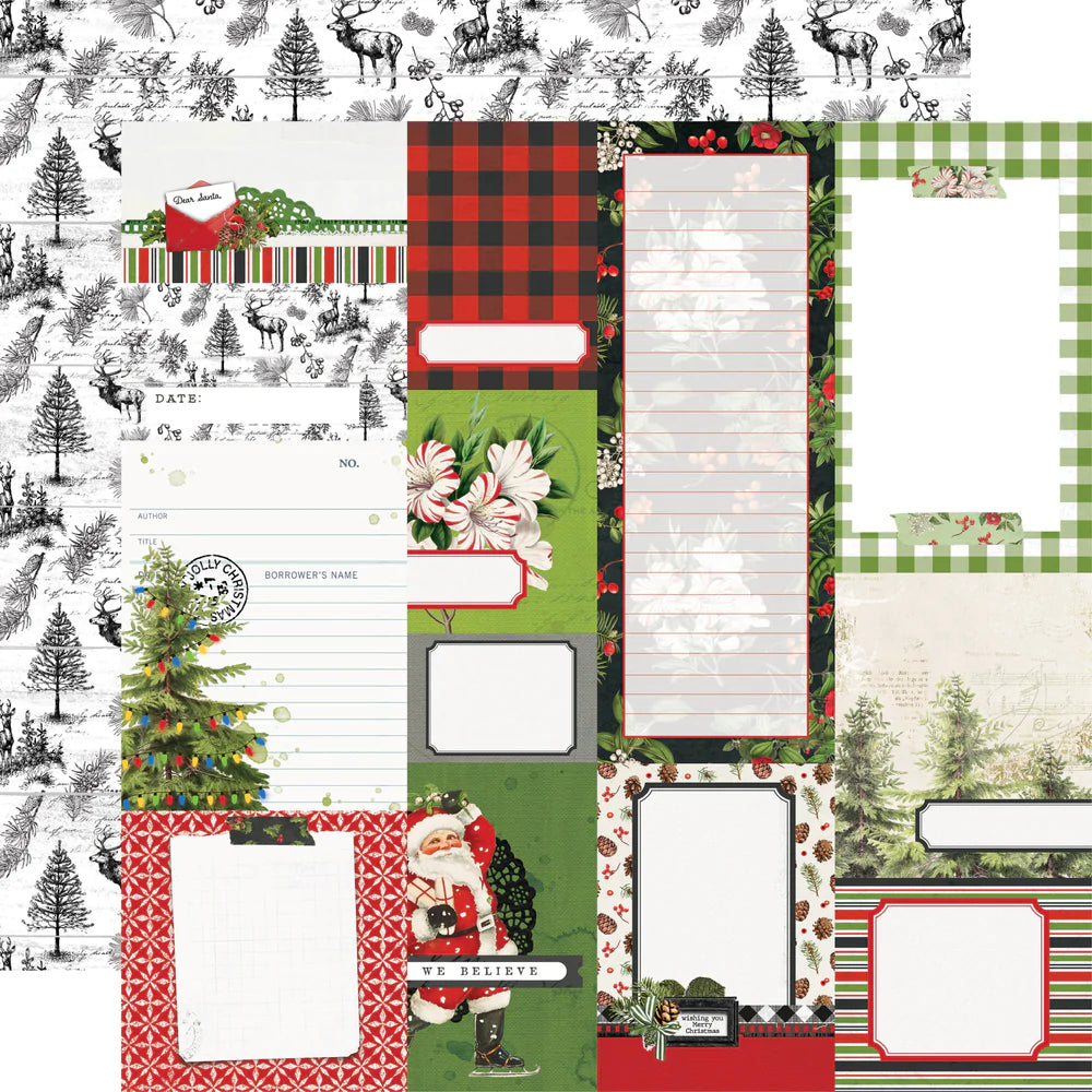 Simple Stories Simple Vintage Christmas Lodge 12x12 Scrapbook Paper Journal Elements (18411)