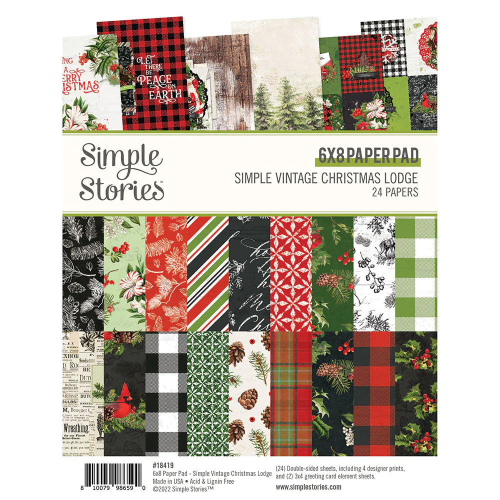 Simple Stories Simple Vintage Christmas Lodge 6x8 Paper Pad (18419)