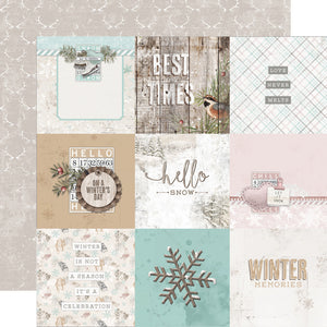 Simple Stories Simple Vintage Winter Woods Collection 12x12 Scrapbook Paper 4x4 Elements (19113)