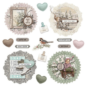 Simple Stories Simple Vintage Winter Woods Chipboard Clusters (19126)