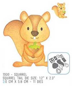 Elizabeth Craft Designs Spring Fever Collection Squirrel (1930)