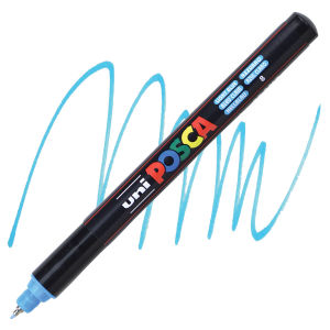 Posca Paint Marker 0.7mm Bullet Shaped Light Blue PC-1M