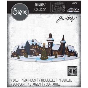 Sizzix Thinlits Dies Holiday Village, Colorize by Tim Holtz (664737)