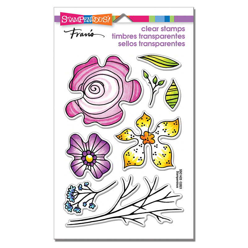 Stampendous Fran's Clear Stamp & Die Set Floral Bouquet (DCP1022)