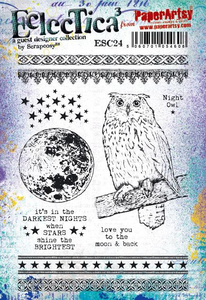 Paper Artsy Stamp Set Night Owl designed by Scrapcosy (ESC24)