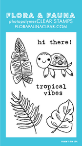 Flora & Fauna Clear Stamps Mini Tropical Turtle Set (20193)