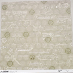 Creative Imaginations Signature Collection - 12" x 12" Scrapbook Paper - Army Emblem - 19210