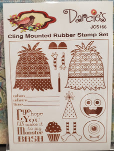 Darcie's Heart & Home: Cling Mounted Rubber Stamp Set - Monster Bash (JCS166)