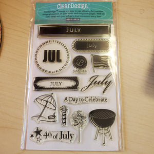 Hero Arts ClearDesign Stamp Set July (CL054)