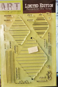 Limited Edition Photopolymer Clear Stamps Interior Journal Harlequin Stamp Set (LE7792)