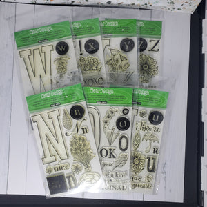 Hero Arts Clear Design Stamp Set Choose Your Letter