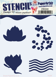 Paper Artsy Stencil Lotus Flower designed by France Papillon (PS259)