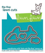 Load image into Gallery viewer, Lawn Fawn Stamp &amp; Die Set Dun-nuh Flip Flop (LF2598)
