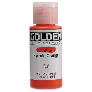 GOLDEN Fluid Acrylics Pyrrole Orange (2276-1)