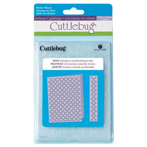 Cuttlebug Embossing Folder Wicker Weave Set (2001269)