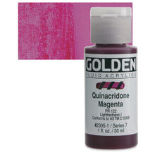 Load image into Gallery viewer, GOLDEN Fluid Acrylics Quinacridone Magenta (2305-1)
