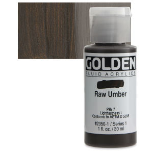 GOLDEN Fluid Acrylics Raw Umber (2350-1)