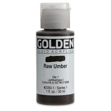 Load image into Gallery viewer, GOLDEN Fluid Acrylics Raw Umber (2350-1)
